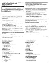 PRESCRIBING INFORMATION KORLYM® (Mifepristone) 300 Mg Tablets These Highlights Do Not Include All the Information Needed to Use KORLYM® Safely and Effectively