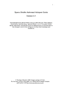 Space Shuttle Astronaut Autopen Guide V