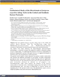 Geobotanical Study of the Microforests of Juniperus Oxycedrus Subsp