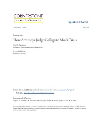 How Attorneys Judge Collegiate Mock Trials Ruth R