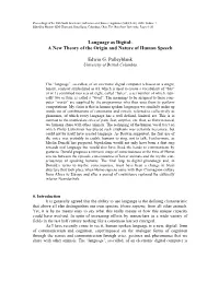 Language As Digital: a New Theory of the Origin and Nature of Human Speech
