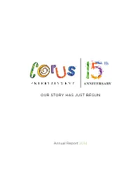 Annual Report 2014 TABLE of CONTENTS