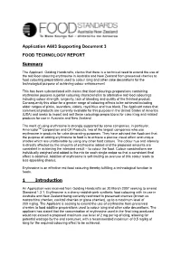 Application A603 Supporting Document 3 FOOD TECHNOLOGY