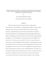 Characterizing the Genetic Variation in Seven Species of Deciduous Native Azaleas and Identifying the Mechanism of Azalea Lacebug Resistance in Deciduous Azalea