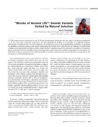 Genetic Variants Vetted by Natural Selection