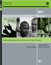 Residential Substance Abuse Treatment for State Prisoners: Implementation Lessons Learned