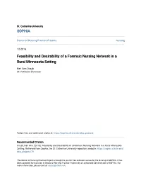 Feasibility and Desirability of a Forensic Nursing Network in a Rural Minnesota Setting