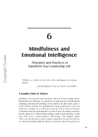 Mindfulness and Emotional Intelligence Principles and Practices To