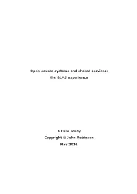 Open-Source Systems and Shared Services