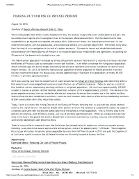 Phasing out Our Use of Private Prisons | OPA | Department of Justice