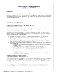 Software Engineer Flupe@Flupe.Com - 720-565-1569