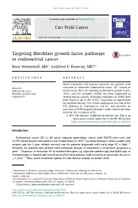 Targeting Fibroblast Growth Factor Pathways in Endometrial Cancer