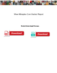 Www Mineplex Com Hacker Report