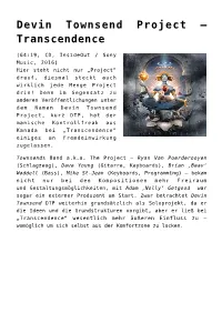 Devin Townsend Project &#8211; Transcendence