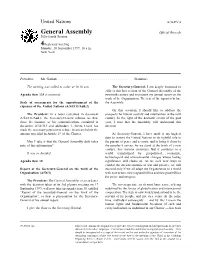 General Assembly Official Records Fifty-Fourth Session