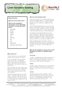 Liver Function Testing