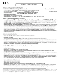 Material Safety Data Sheet