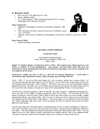 Srcd Oral History Interview