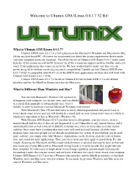 Ultumix GNU/Linux 0.0.1.7 32 Bit!