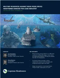 Capstone Headwaters C4ISR Industry MA Coverage Report November