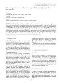 Determining Carbon Stocks in Cryosols Using the Northern and Mid Latitudes Soil Database