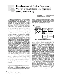 Development of Radio Frequency Circuit Using Silicon-On-Sapphire (SOS) Technology