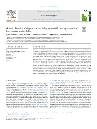 Genetic Diversity of Dispersed Seeds Is Highly Variable Among Leks of the T Long-Wattled Umbrellabird