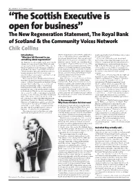 “The Scottish Executive Is Open for Business”