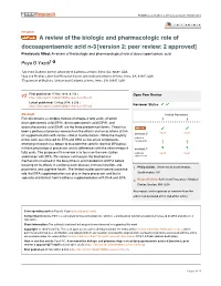 A Review of the Biologic and Pharmacologic Role Of