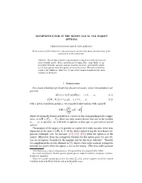 Asymptotics for at the Money Local Vol Basket Options