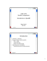 Introduction to Openmp
