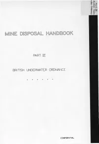 Mine Disposal Handbook, Part 3, British Underwater Ordnance