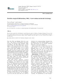 Sinelobus Stanfordi (Richardson, 1901): a New Crustacean Invader in Europe