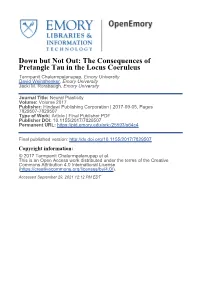 The Consequences of Pretangle Tau in the Locus Coeruleus Termpanit Chalermpalanupap, Emory University David Weinshenker, Emory University Jacki M
