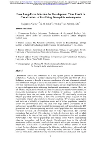 A Test Using Drosophila Melanogaster