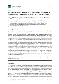 An Effective and Improved CNN-ELM Classifier for Handwritten Digits