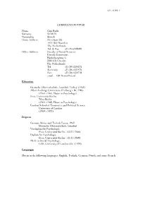 Curriculum Vitae