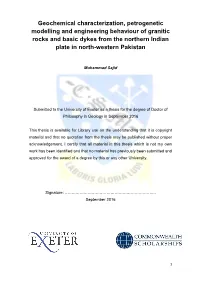 Geochemical Characterization, Petrogenetic Modelling And