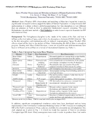 Heliophysics 2050 Workshop White Paper 1 Space Weather
