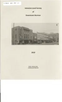 Intensive Level Survey of Downtown Norman