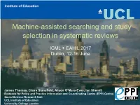 Machine Learning Technologies • Discuss Methodological Issues, Their Implementation and Software Options