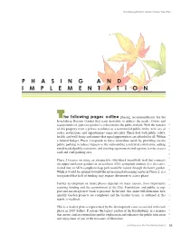 Page 1 the Following Pages Outline Phasing Recommendations for The