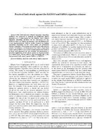 Practical Fault Attack Against the Ed25519 and Eddsa Signature Schemes