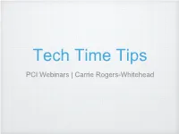 Tech Time Tips