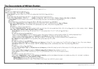 The Descendants of William Buxton 1