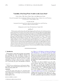 Variability of the Deep-Water Overflow in the Luzon Strait*