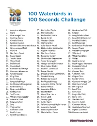 100 Waterbirds in 100 Seconds Challenge