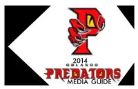 2014 Orlando Predators Media Guide