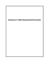 Annexure 2: Risk Assessment Document