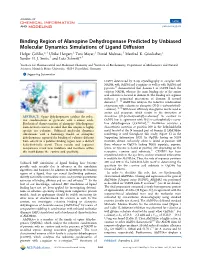 Binding Region of Alanopine Dehydrogenase Predicted By